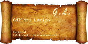 Gödri Larion névjegykártya